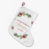 Winterurlaub Pine Cones Weihnachtsbälle Hochzeit Großer Weihnachtsstrumpf (Vorderansicht (hängend))