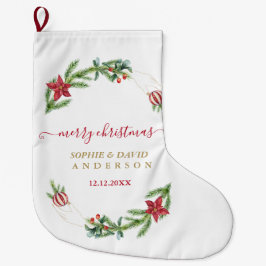 Winterurlaub Pine Cones Weihnachtsbälle Hochzeit Großer Weihnachtsstrumpf