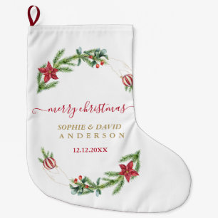 Winterurlaub Pine Cones Weihnachtsbälle Hochzeit Großer Weihnachtsstrumpf