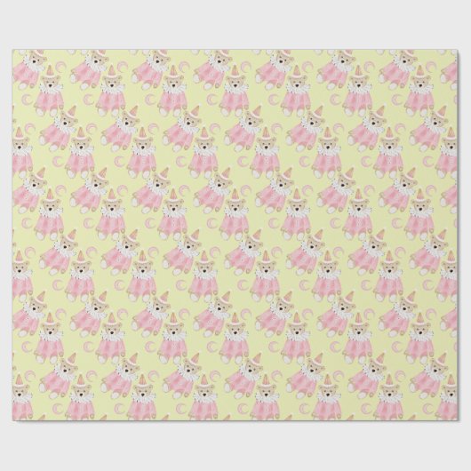 Winterurlaub Pink trägt Kindermuster Geschenkpapier (Flach)