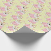 Winterurlaub Pink trägt Kindermuster Geschenkpapier (Ecke)