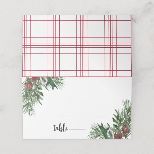 Winterurlaub Platzkarte (Außenseite Aufgefaltet)