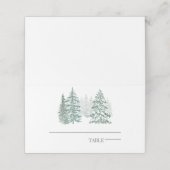 Winterurlaub Platzkarte (Außenseite Aufgefaltet)