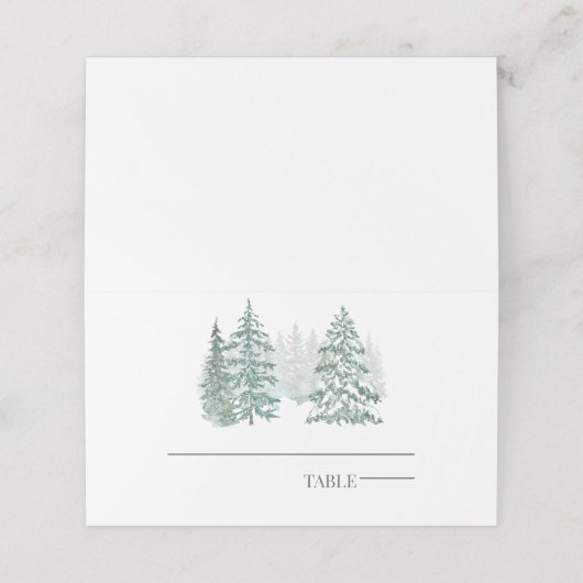 Winterurlaub Platzkarte (Außenseite Aufgefaltet)