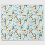 Winterurlaub Poinsettia Geschenkpapier (Flach)