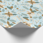 Winterurlaub Poinsettia Geschenkpapier (Ecke)