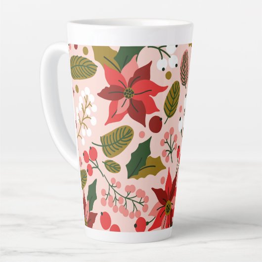Winterurlaub Poinsettia Milchtasse (Linke Ecke)