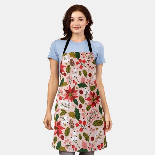 Winterurlaub Poinsettia Schürze (Getragen)