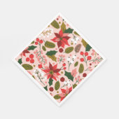 Winterurlaub Poinsettia Serviette (Ecke)