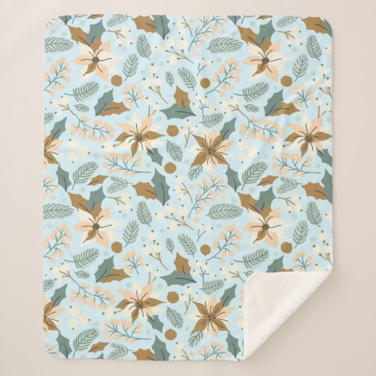 Winterurlaub Poinsettia Sherpadecke (Vorderseite)