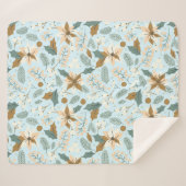 Winterurlaub Poinsettia Sherpadecke (Vorderseite (Horizontal))