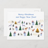 Winterurlaub Postkarte (Vorne/Hinten)