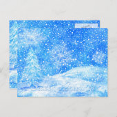 Winterurlaub Postkarte (Vorne/Hinten)