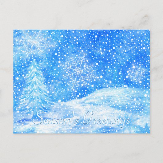 Winterurlaub Postkarte (Vorderseite)