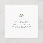 Winterurlaub Quadratische Visitenkarte (Rückseite)