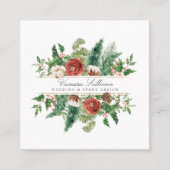 Winterurlaub Quadratische Visitenkarte (Vorderseite)