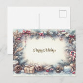 Winterurlaub Rahmen Postkarte (Vorne/Hinten)