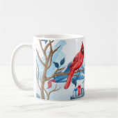 WINTERURLAUB ROTE KARDINAL BIRD AM BAUM KAFFEETASSE (Links)