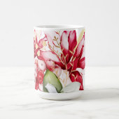 Winterurlaub Rote Poinsettia Aquarellfarben Blume Kaffeetasse (Mittel)