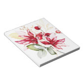 Winterurlaub Rote Poinsettia Aquarellfarben Blume Notizblock (angewinkelt)