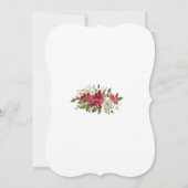 Winterurlaub Rote Poinsettia Überraschung 30 Gebur Einladung (Rückseite)