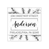 Winterurlaub Rücksendeadresse Gummistempel (Prägung)