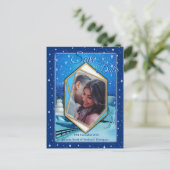 Winterurlaub Save the Date Ankündigungspostkarte (Stehend Vorderseite)