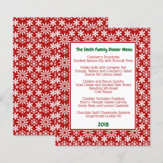 Winterurlaub Schneeflocken (Vorne/Hinten)