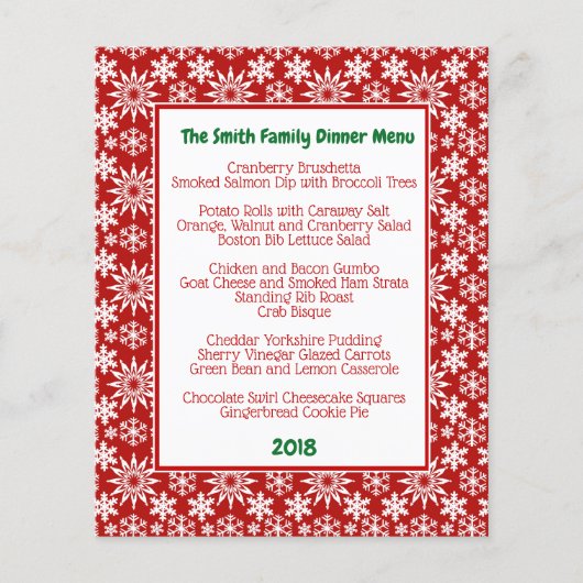 Winterurlaub Schneeflocken (Vorderseite)