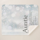 Winterurlaub Schneeflocken Cool Tante Zitat Sherpadecke (Vorderseite (Horizontal))