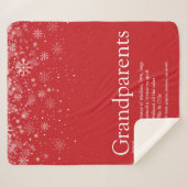 Winterurlaub Schneeflocken Großeltern Zitat Sherpadecke (Vorderseite (Horizontal))