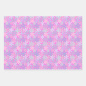 Winterurlaub Schneeflocken heißen rosa Muster Geschenkpapier Set (Vorderseite 3)