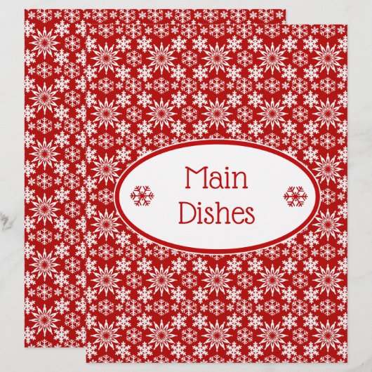 Winterurlaub Schneeflocken Rezept (Vorne/Hinten)