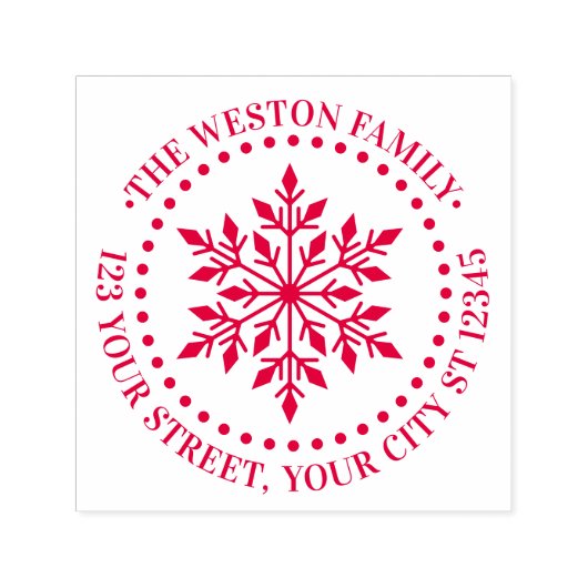 Winterurlaub Schneeflocken Schneebezeichnung Rücks Permastempel (Design)