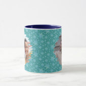 Winterurlaub Schneeflocken Weihnachten Foto Tasse (Zentrum)