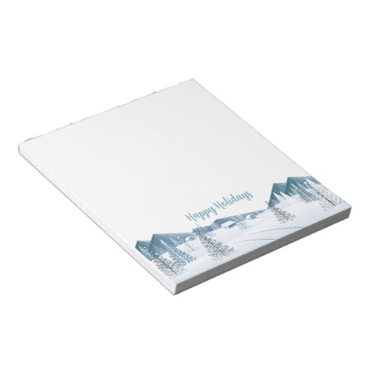 Winterurlaub-Schneeszene Notizblock (angewinkelt)
