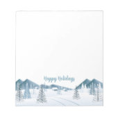 Winterurlaub-Schneeszene Notizblock (Vorderseite)