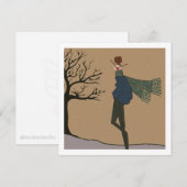 Winterurlaub Schneewetterkarte Feiertagskarte (Vorne/Hinten)