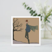 Winterurlaub Schneewetterkarte Feiertagskarte (Stehend Vorderseite)