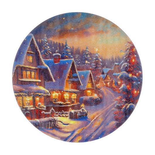 Winterurlaub Schneidebrett (Vorderseite)