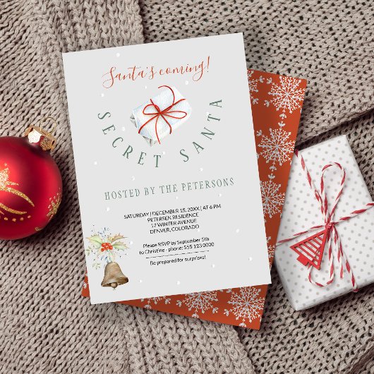 Winterurlaub | Secret Santa Christmas Party Einladung
