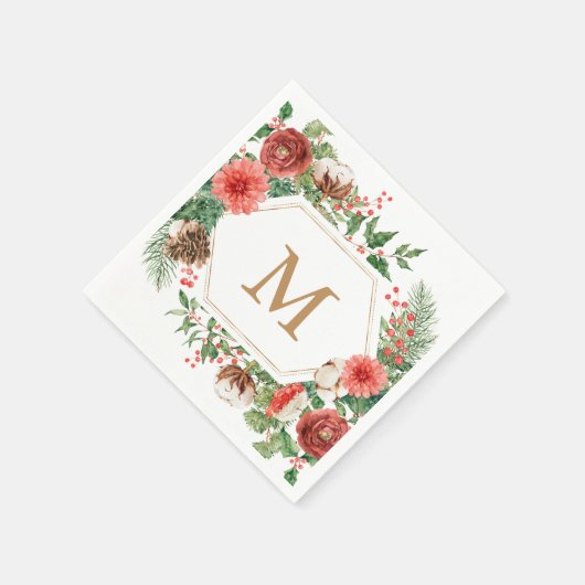 Winterurlaub Serviette (Ecke)