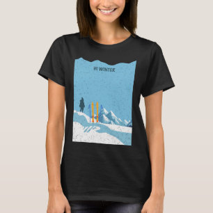 Winterurlaub Ski Weihnachten Ski X-mas Skifahren S T-Shirt