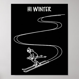 Winterurlaub Skilift Kunst Weihnachten X-mas Skifa Poster