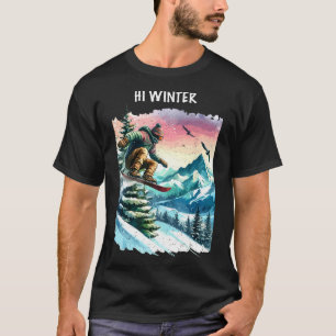 Winterurlaub Snowboarden Weihnachten Weihnachten W T-Shirt
