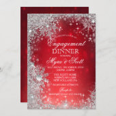 Winterurlaub Verlobung Abendessen Einladung (Vorne/Hinten)