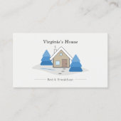 Winterurlaub Vermietung, Bed & Breakfast Visitenkarte (Vorderseite)