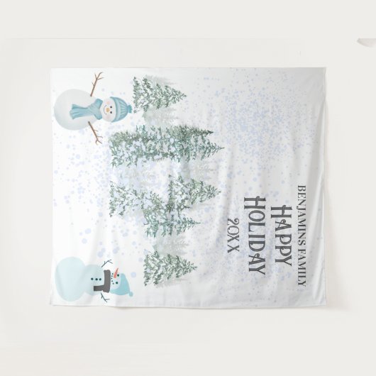 Winterurlaub Wandteppich (Vorderseite (Horizontal))