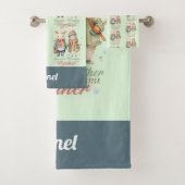 Winterurlaub Weihnachten Ehepaar Individuelle Name Badhandtuch Set (Insitu)