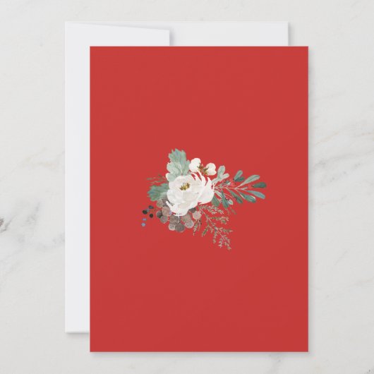 Winterurlaub Weihnachten Hochzeit Einladung (Rückseite)